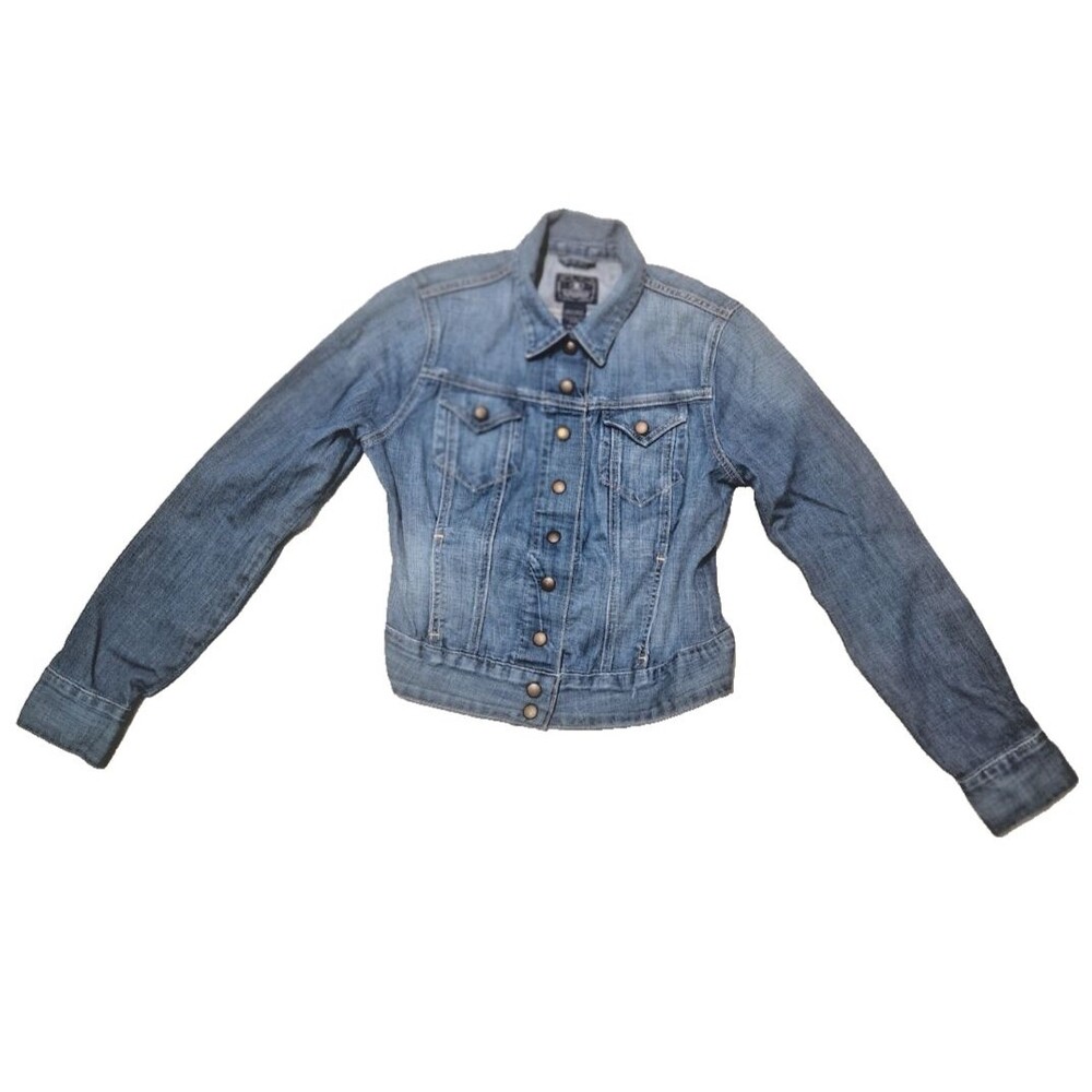 Lucky Brand Dungarees America Cotton Women's Denim Tomboy Trucker Jacket Size XS